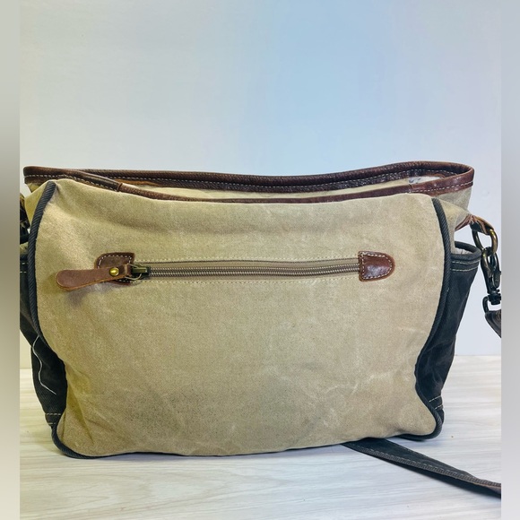 MYRA BAG Shoulder cowhide Bag purse, Two Side Pockets. - Picture 3 of 7